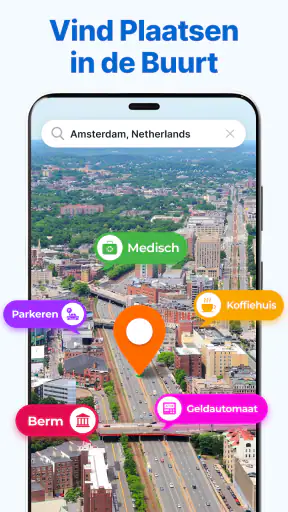 GPS-satelliet kaart navigatie screenshot