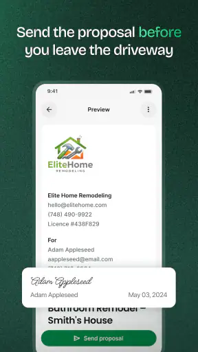 Handoff Construction Estimator screenshot