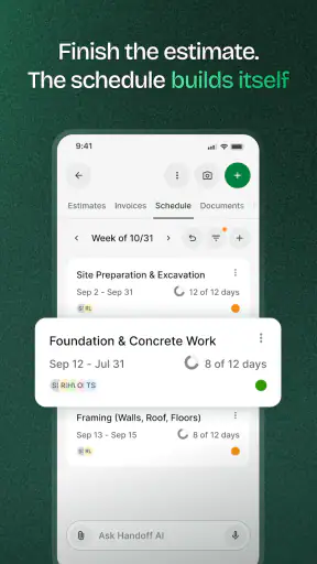 Handoff Construction Estimator screenshot