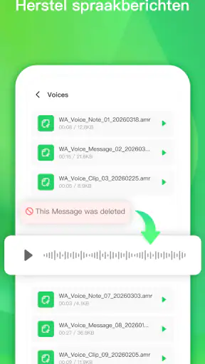Herstel Verwijderde Berichten screenshot