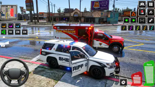 Highway Police Car Patrol Game screenshot