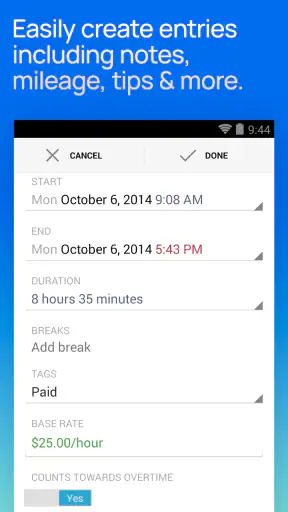 Hours Tracker Time Tracking screenshot