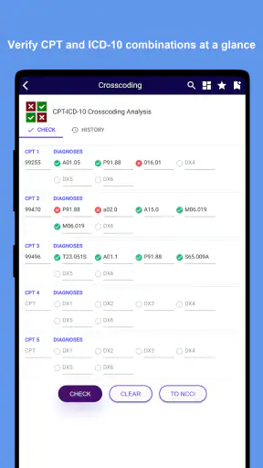 iCoder CPT RVU ICD10 HCPCS NDC screenshot