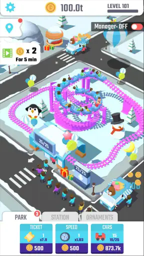 Idle Roller Coaster screenshot