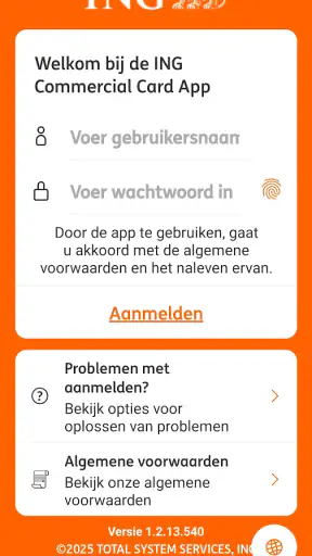 ING Commercial Card screenshot