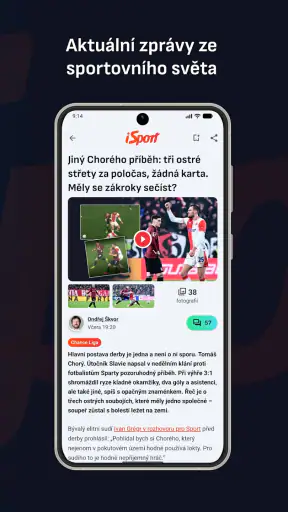 iSport.cz: sportovní zprávy screenshot