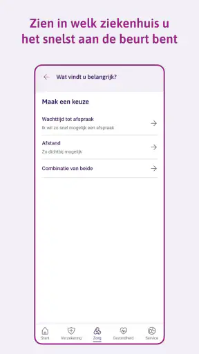 IZZ Zorgverzekering screenshot