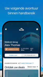 KLM - Boek een vlucht screenshot