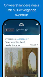 KLM - Boek een vlucht screenshot