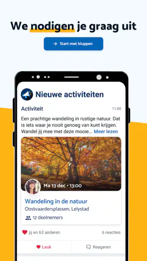Klup: activiteiten&ontmoeting screenshot