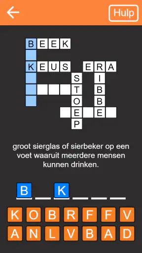 Kruiswoordpuzzel Nederlands screenshot