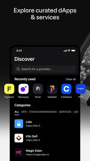 Ledger Wallet™ crypto app screenshot