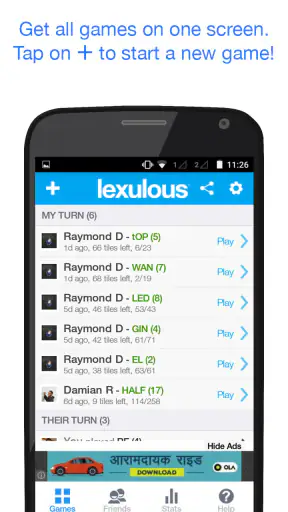 Lexulous Word Game screenshot