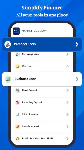 Loan, Finance & EMI Calculator screenshot
