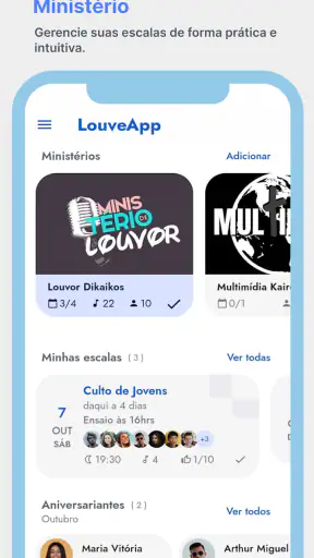 LouveApp - Ministérios screenshot