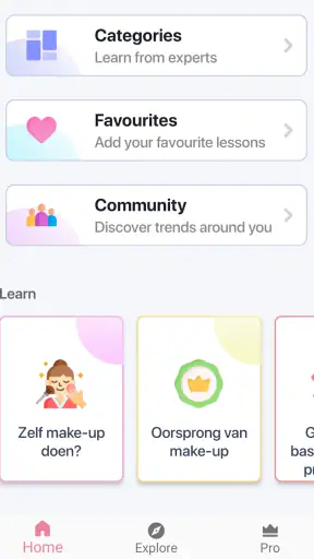 Make-up Zelfstudie App screenshot