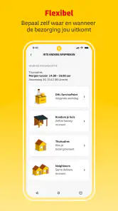 Mijn DHL screenshot