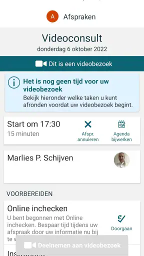 Mijn Dossier Amsterdam UMC screenshot