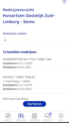 Mijn Huisarts online screenshot