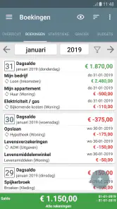 Mijn huishoudboek screenshot