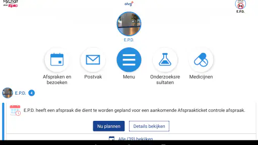 MijnOLVG screenshot