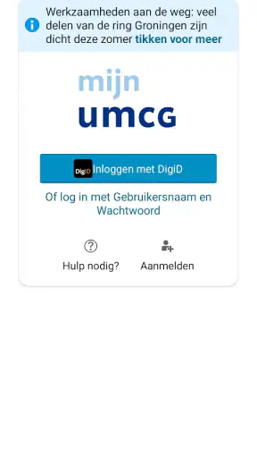 mijnUMCG screenshot