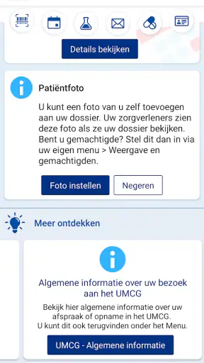mijnUMCG screenshot