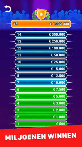 Miljonair 2026: offline trivia screenshot