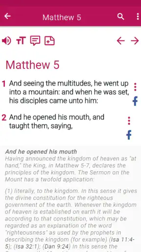NewKing James Version Bible screenshot