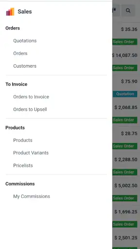 Odoo screenshot