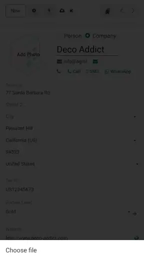 Odoo screenshot