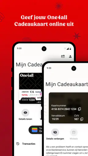 One4all cadeaukaarten screenshot
