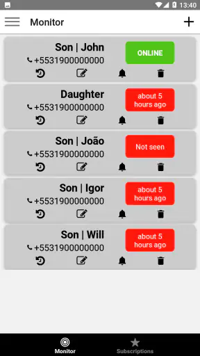 Online Monitor (Last Seen) screenshot