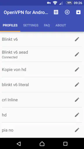 OpenVPN for Android screenshot