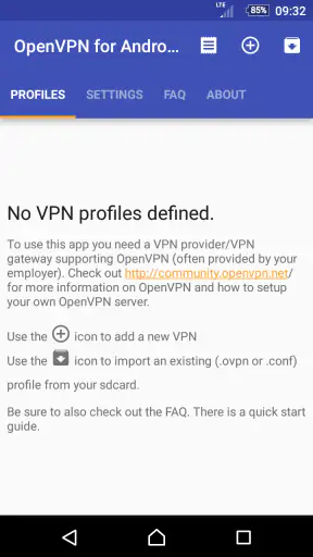 OpenVPN for Android screenshot