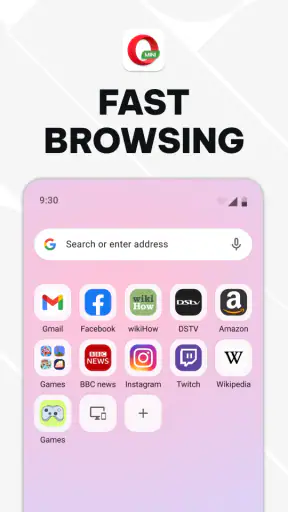 Opera Mini webbrowser screenshot