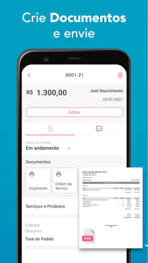 Orçamento de Serviços e Vendas screenshot