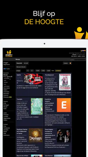 Partyflock screenshot