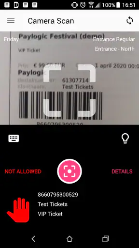 Paylogic Scanning screenshot