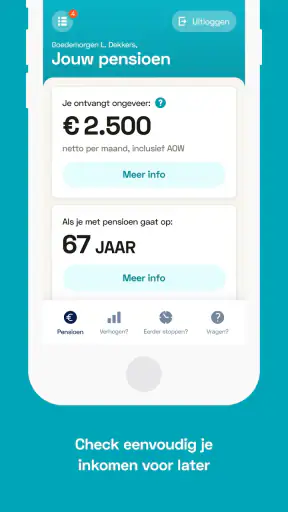 Pensioenchecker screenshot