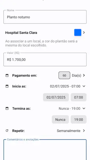 Plantãozinho screenshot