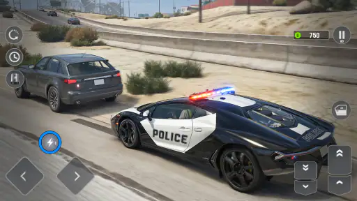 Politieauto achtervolging spel screenshot