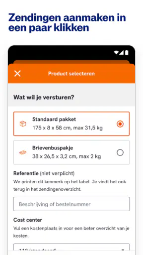 PostNL Zakelijk screenshot