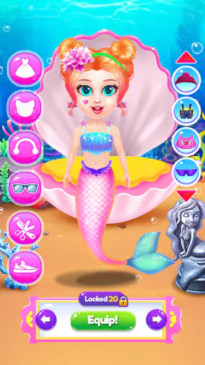 Princess Mermaid At Hair Salon screenshot
