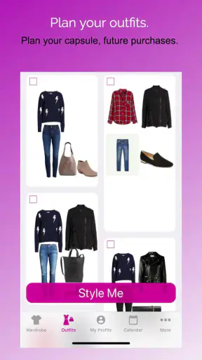 Pureple AI Outfit Planner screenshot