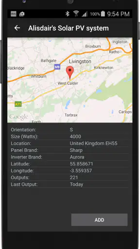 PV Output screenshot