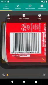 QR- en barcodescanner screenshot