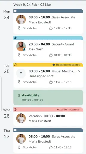 Quinyx Mobile screenshot