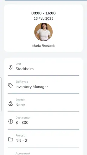 Quinyx Mobile screenshot
