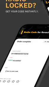 Radio Code for Renault screenshot